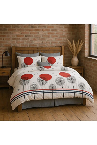 NufJoy ELVO double bed linen, 4 pieces, flat sheet 230x250, duvet cover 200x230, 2 feather pillows 50x70