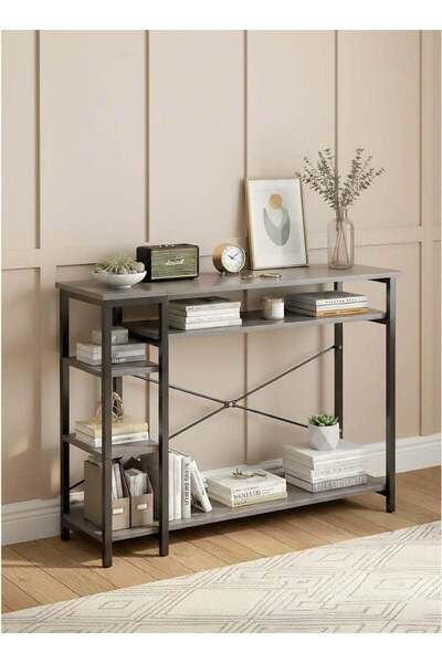 AGD طاولة وحدة التحكم مع أرفف تخزين مفتوحة، طاولة جانبية للمدخل وغرفة المعيشة 130*35*90 سم