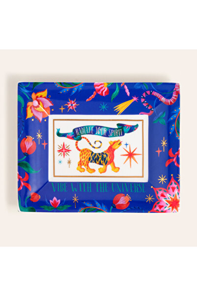 Zsa Zsa Zsu Shekou Porselen Dekoratif Tepsi 20x16x2 Cm Renkli