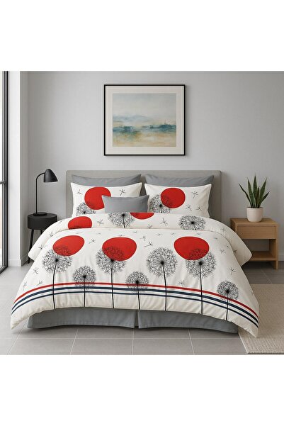 NufJoy ELVO double bed linen, 4 pieces, flat sheet 230x250, duvet cover 200x230, 2 feather pillows 50x70