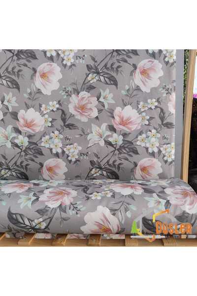 DÜŞLER EV TEKSTİLİ Floral Patterned Satin Fabric Cloth 100X180