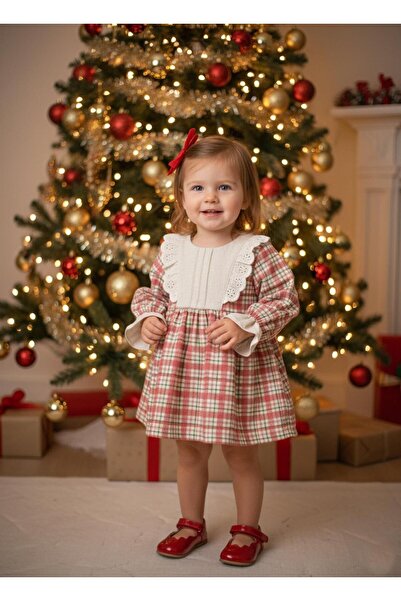 kitikate فستان بلايدي عضوي باللون الأحمر