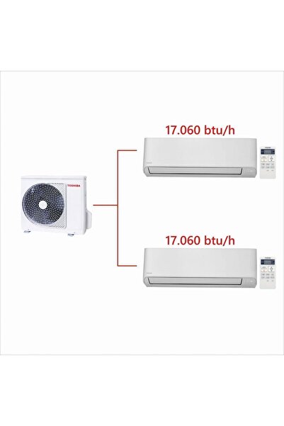 Toshiba 2M Multi Split Klima 17.000+17.000 BTU/h A+++