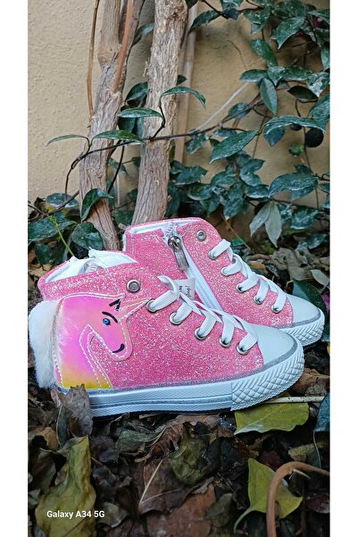 Scarpe Magiche Pembe Simli Unicorn Bot