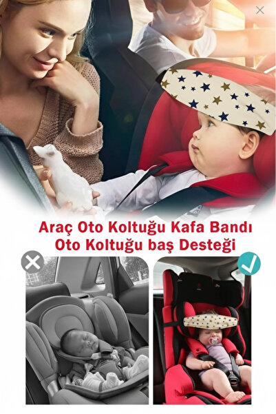 Ferdys Baby Stroller Head Support, Baby & Child Travel Cream Head Support, Baby Car Seat Head Protector