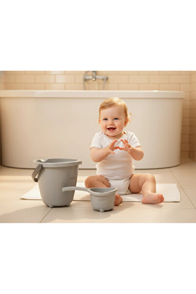 Babyjem Elegant Kova & Maşrapa Set Gri