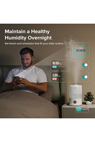 Levoit 3L Top-Fill Cool Mist Humidifier (LUH-D301S) White