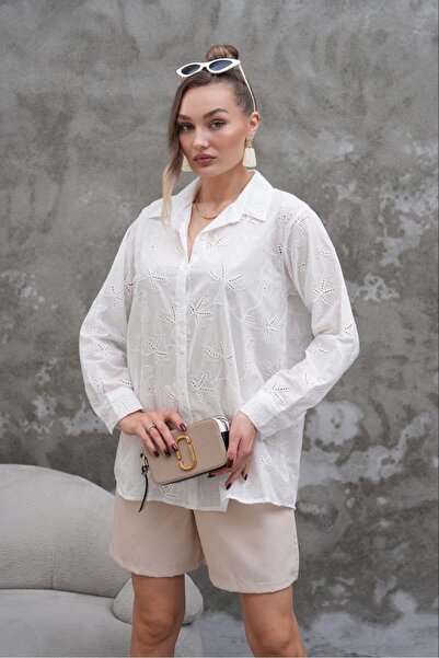 FancyWorld 100% Cotton Brode Pattern Design Shirt