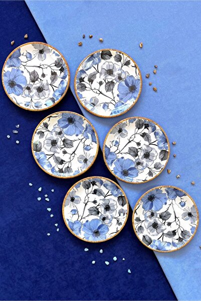 ers erbaşlar MEZOLİT LÜX RÖLYEFLİ 6 PARÇA TATLI TABAĞI SETİ