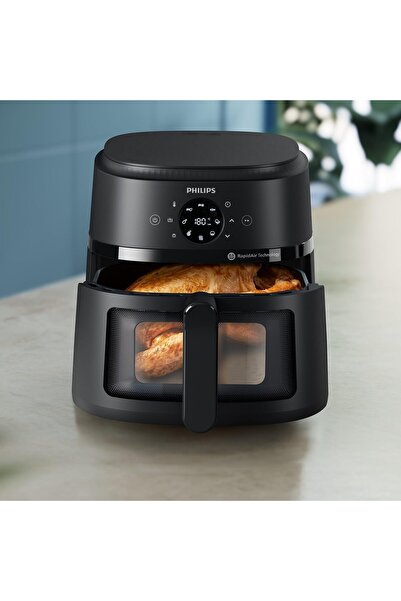 Philips Airfryer 2000 Series - 6.2L, 1700W, Rapid Air, Digital Touch, See-through Window, Black - NA