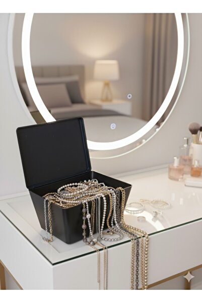Saban Black, Covered Storage and Jewelry Box - Brazilian Model