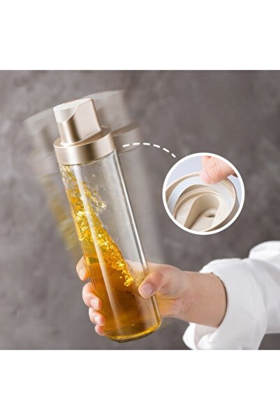 Flippy Oil Dispenser, Automatic Opening/Closing, 500 ml, 26.1x6.2x6.2 cm, Gray