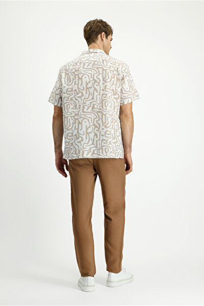 Kiğılı Slim Fit Slim Fit Elastic Waist Lyocell Canvas / Chino Trousers