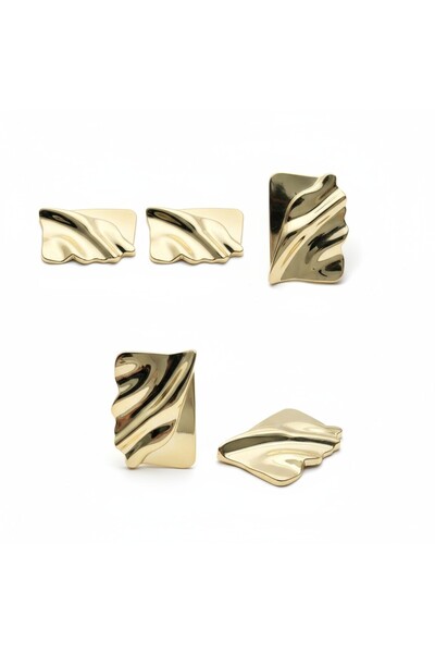 KumaşEvi Plastik Altın Dalga Formlu Toka – Ayakkabı, Çanta, Kemer ve Dekorati...