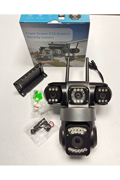 TR Charger O-Kam Pro 6030 3 Kamera 3 Görüntü 15MP (5MP+5MP+5MP) Gece Görüş Wifi Sesli Konuşma Türkçe
