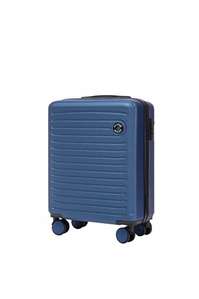 WINGS BRAND Valiză de cabină WINGS COOT 20" albastră - ABS, 4 roți, încuietoare TSA