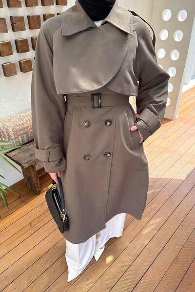 lamelif Τζάκετ με γιακά τσέπης Χακί