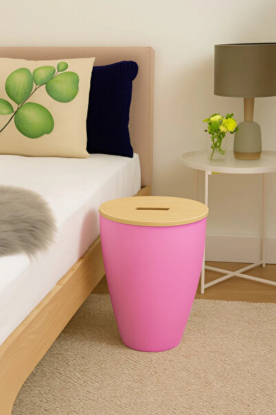 UnicSpot Stool with storage space Dale pink, 36.5 x 36.5 x 41.5 cm
