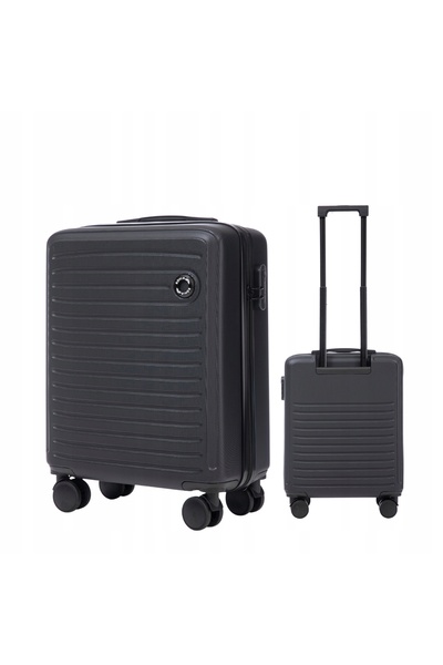WINGS BRAND Troler de cabină WINGS COOT 20" negru cu încuietoare TSA și roți la 360°
