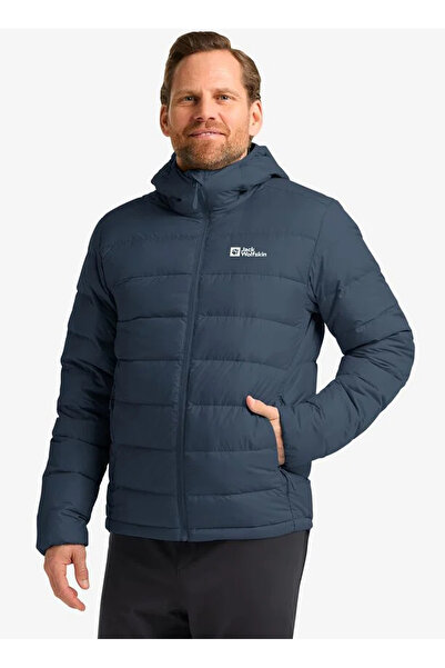 Jack Wolfskin 1207671_T0352-ATHER DOWN HOODY M RD Lacivert Düz Erkek Mont