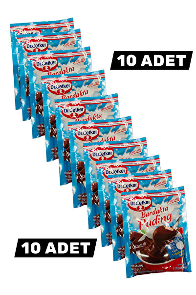 KMS HOME Dr.Oetker Bardakta Puding Çikolatalı Çabuk Puding 33Gr X 10 Adet