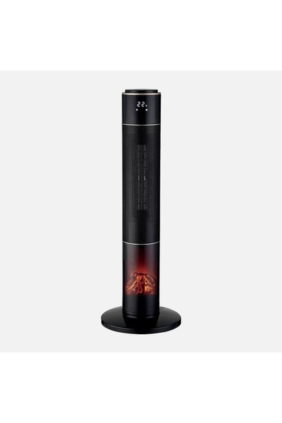 Voltomat 2000W Led Alev Efektli Kule Tipi Seramik Fanlı Isıtıcı