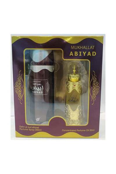 Afnan Mukhalat Abiyad Concentrated Perfume Oil, 20ml + Deo Set 200ml