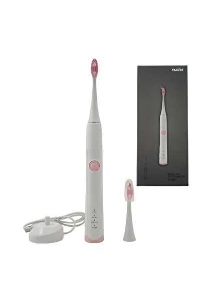 MACVI ® V-801 Electric Toothbrush, 5 speeds, 3 modes, memory, 36h battery, IPX7, White/Pink