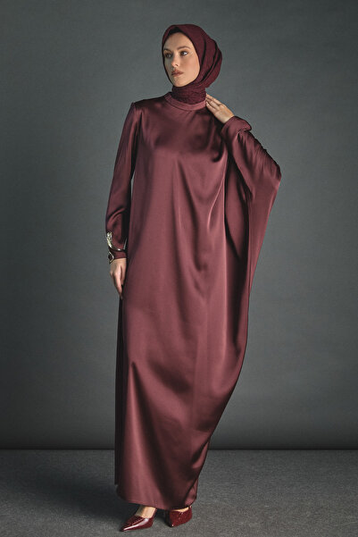 Setrms Drape Detaylı Hakim Yakalı Elbise