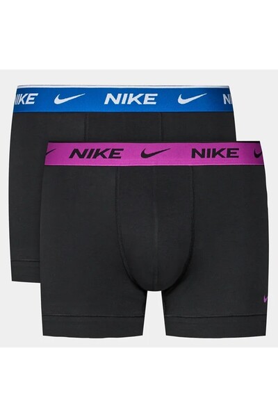 Nike Dri Fit Ultra Stretch 2 Pack Micro 2-pack Κοντό μπόξερ μαύρο με 2 χρωματικές ταινίες