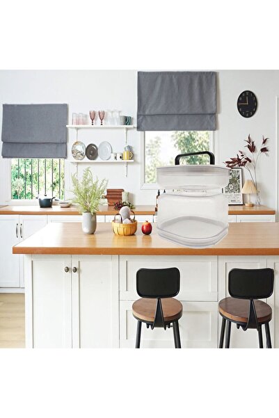 Flippy Pickle Jar with Liquid Separator, Airtight, Heat-Resistant, Hourglass Type, 1400 ml, ABS, Whi