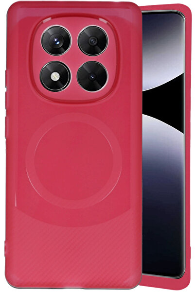 NewFace Nrtmsa Xiaomi Redmi Note 14 Pro 4g Case Maya Carbon Cover (194752) - Burgundy