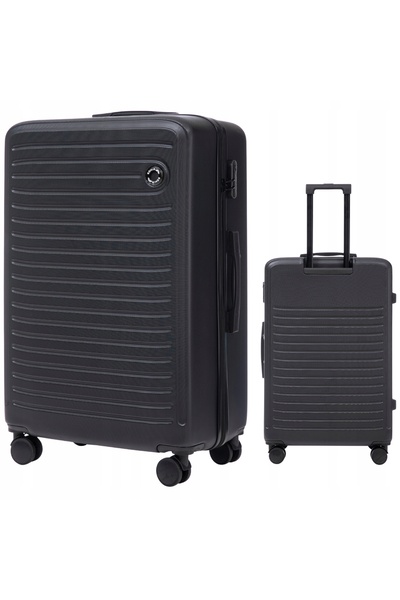 WINGS BRAND Valiză mare de călătorie 28" cu roți, ABS durabil, WINGS COOT, neagră