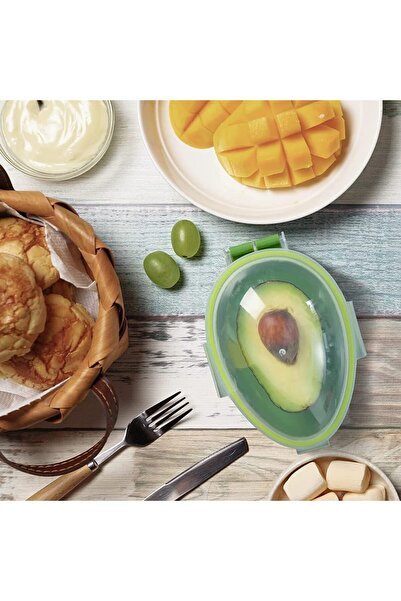 Flippy Avocado Storage Container Flippy, Airtight, for Refrigerator, 15.3x11x8 cm, Green