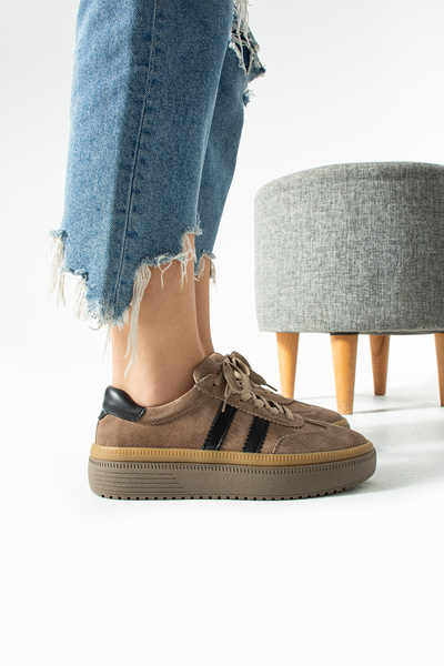 Getcho Γυναικεία αθλητικά παπούτσια Doak από γνήσιο δέρμα σουέτ βιζόν