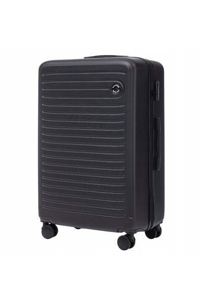 WINGS BRAND Valiză mare de călătorie 28" cu roți, ABS durabil, WINGS COOT, neagră