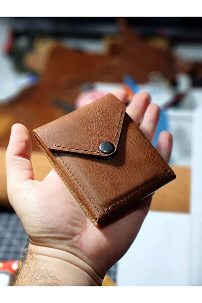 FH LEATHER GOODS Handmade Genuine Leather Vertical Wallet - 10X8Cm-(Personalization Must Be Done)