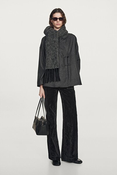 Massimo Dutti Knickerbocker iplik efektli boynuz düğme detaylı yün karışımlı gömlek