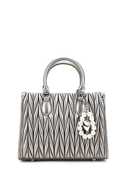 Tamer Tanca Women's Faux Leather Metallic Shoulder Bag