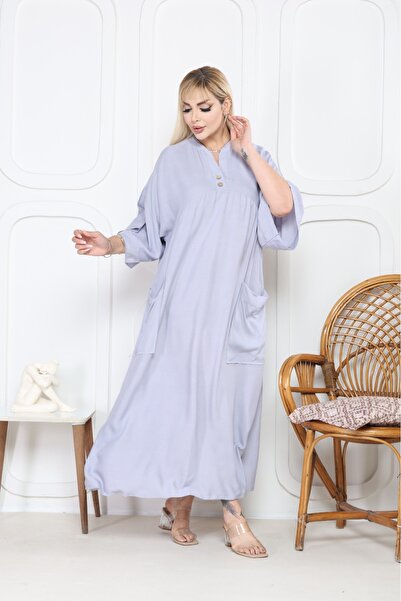 mervemoda Women's large size woven dress