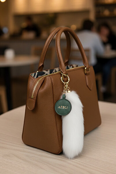 Modex Silver Color Long Feather Bag Accessory (15cm)