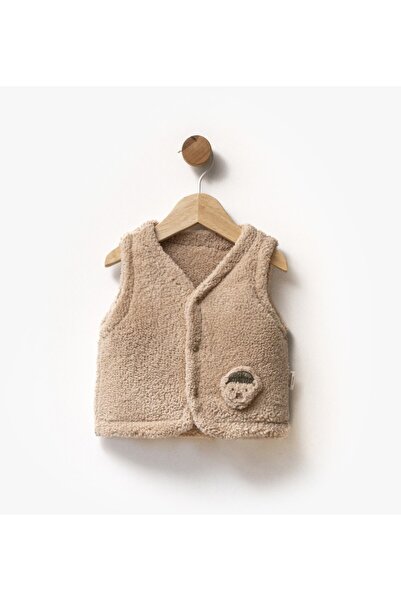 Bellamio Kids Cozy Beige Plush Baby Vest