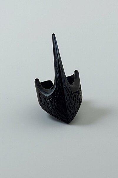 TAKIŞTIR Black Color Adjustable Steel Men Ring