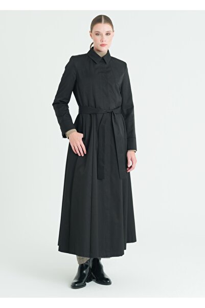 Armağan Segmented Flared Overcoat