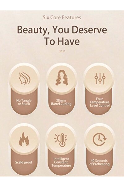 Joy Professional Automatic Hair Cruler,3 modes,Quickly heat curly hair