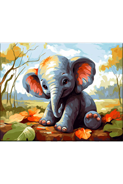 Krista Tablou pe pânză PM714 Pictură pe numere, înrămată, 20x30 cm, pui de el...