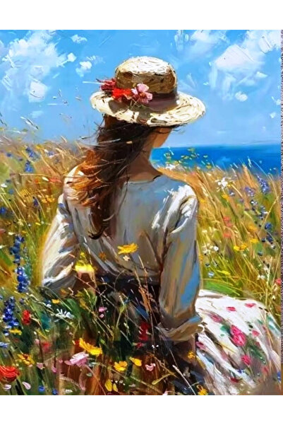 Krista Tablou pe pânză PM756 Pictură pe numere, înrămată, 40x50 cm, Femeie în...