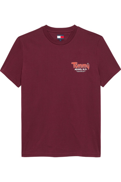 Tommy Hilfiger Tjm Slim Font Play Tee Men's Red T-Shirt - Dm0Dm22049