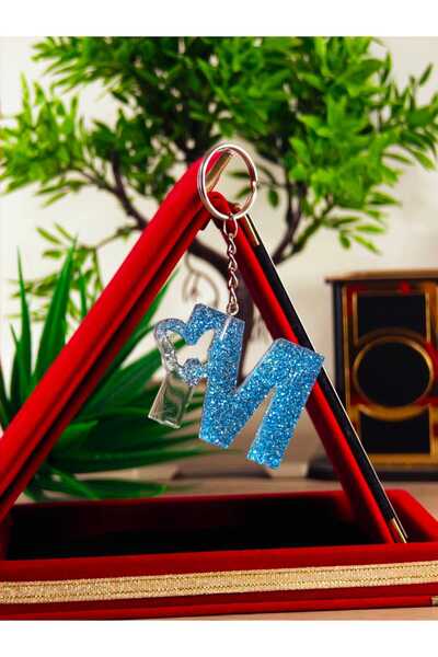 TAKIDA GÜMÜŞ Butterfly Keychain Letter Keychain
