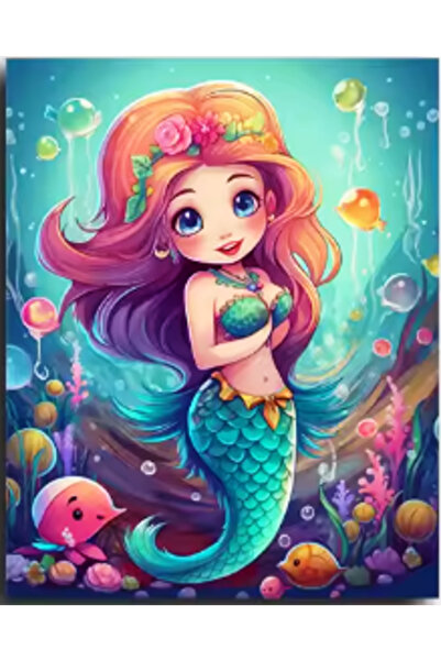 Krista Tablou pânză GM993 Goblin Diamonds pătrat, cu ramă, 20 x 30 cm, Sirenă